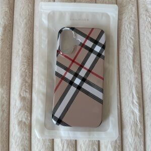 Stylish Plaid Phone Case - Red, Black, Gray